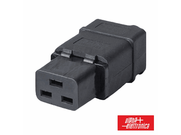 FICHA ALIMENTAÇÃO IEC C19 FÊMEA PARA EXTENSÃO ALPHA 1