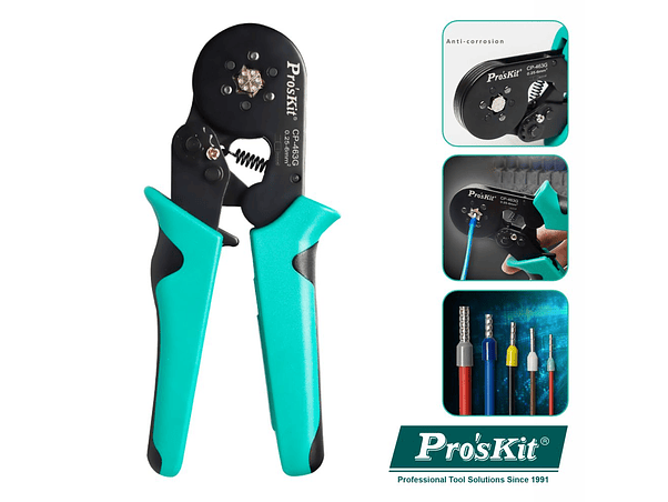 ALICATE DE CRAVAR PONTEIRAS EXAGONAL 0.25/6MM² PROSKIT 1