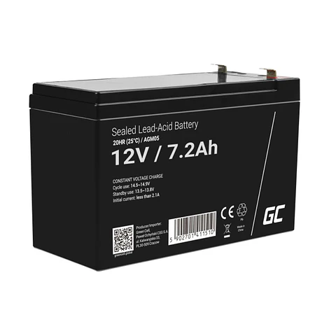 BATERIA CHUMBO GEL AGM 12V 7.2A GREEN CELL
