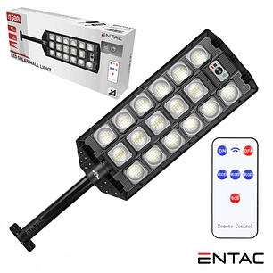 CANDEEIRO EXTERIOR 80W COM SENSOR MOVIMENTO E PAINEL SOLAR