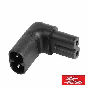 FICHA ALIMENTAÇÃO IEC C7 FÊMEA PARA IEC C8 MACHO 90º