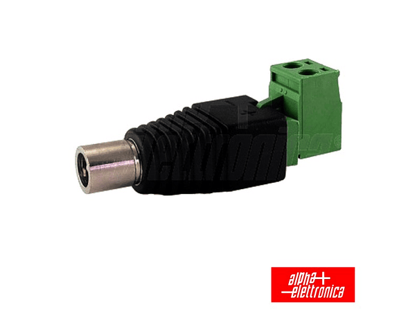 FICHA ALIMENTAÇÃO DC MACHO 5.5X2.1MM LIGAÇÃO PARAFUSO 1