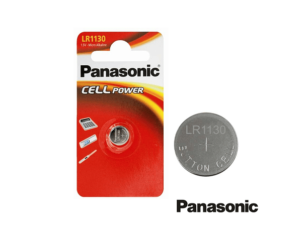 PILHA BOTÃO ALCALINA 1.5V/LR1130 BLISTER PANASONIC 1