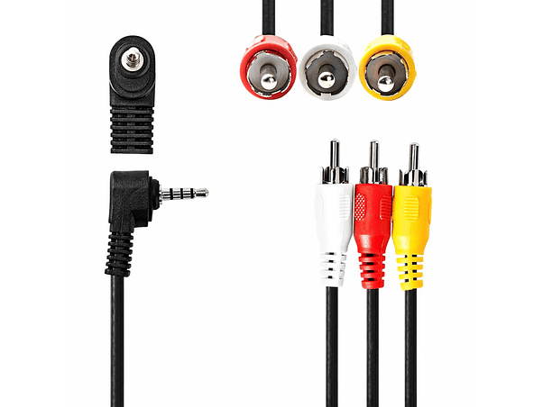 CABO JACK 3.5MM MACHO/ 3X RCA MACHO 1M PRETO NEDIS 1