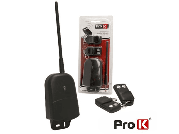 KIT EMISSOR RECEPTOR DE 2 CANAIS E 2 COMANDOS EXTERIOR PROK 1