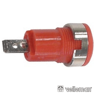 BORNE TERMINAL 4MM VERMELHO VELLEMAN