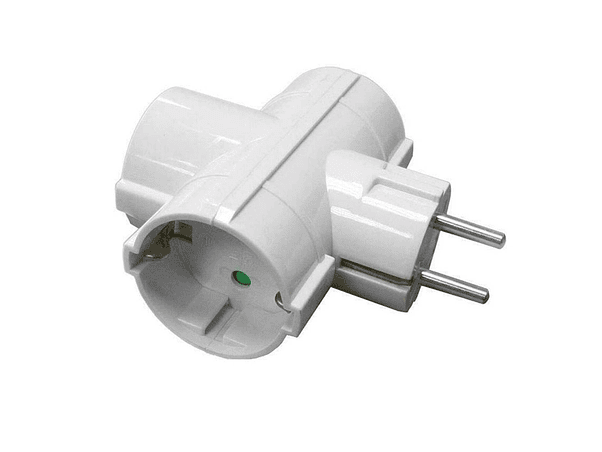 FICHA ELÉTRICA ADAPTADORA 3X SCHUKO 1