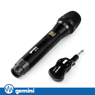 MICROFONE SEM FIOS UHF COM RECEPTOR JACK 6.35MM GEMINI