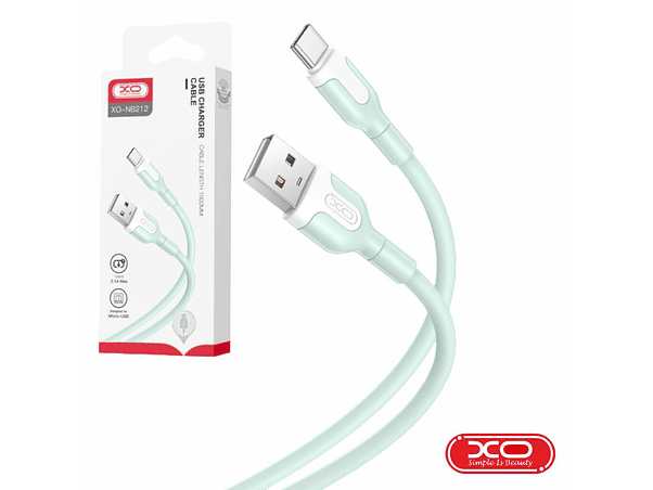 CABO USB-A 2.0 MACHO / USB-C 2.1A 1M VERDE XO 1