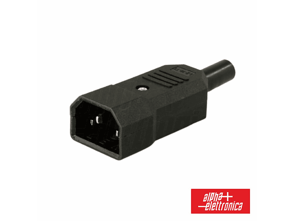 FICHA ALIMENTAÇÃO IEC C14 MACHO PARA EXTENSÃO 1