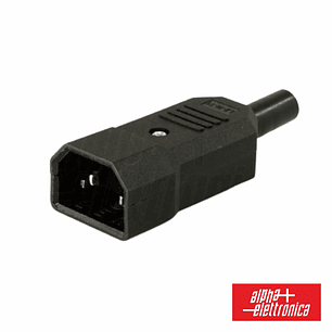 FICHA ALIMENTAÇÃO IEC C14 MACHO PARA EXTENSÃO