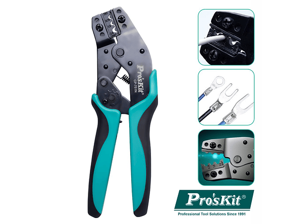 ALICATE DE CRAVAR TERMINAIS NÃO ISOLADOS 190MM PROSKIT 1