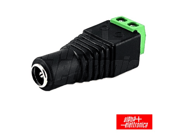 FICHA ALIMENTAÇÃO DC MACHO 5.5X2.1MM LIGAÇÃO PARAFUSO 1