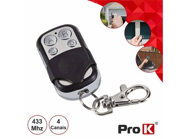 TELECOMANDO GARAGEM UNIVERSAL 4 CANAIS 433MHZ PROK 1