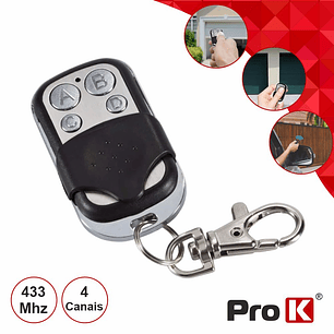 TELECOMANDO GARAGEM UNIVERSAL 4 CANAIS 433MHZ PROK
