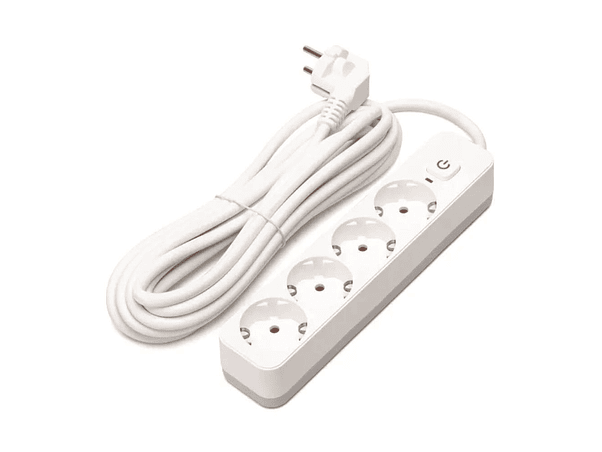 EXTENSÃO ELÉTRICA 4X SCHUKO COM INTERRUPTOR 5M 1