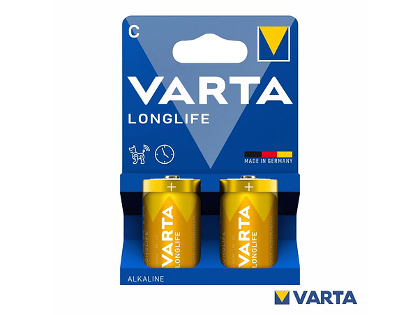 PILHA ALCALINA LR14/C 1.5V 2X LONGLIFE VARTA 1