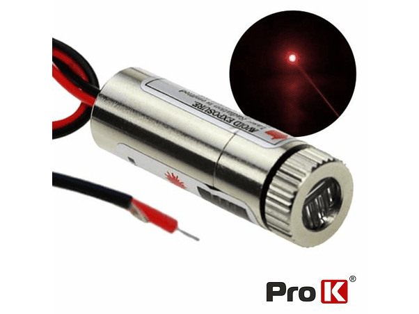 MÓDULO LASER VERMELHO 3-5V 5MW PONTO PROK 1