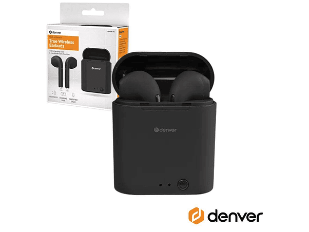AURICULARES BLUETOOTH 5.0 COM MIC DOCK CARREGAMENTO DENVER 1