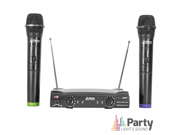 CENTRAL MICROFONE SEM FIOS 2 CANAIS UHF 863.2/864.2MHZ PARTY 1