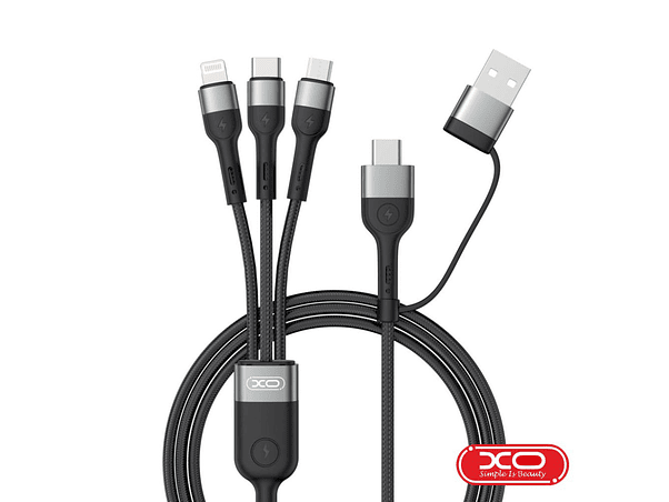 CABO USB-A/C MACHO/MICROUSB/USB-COMLIGHTNING 1.2M 60W XO 1