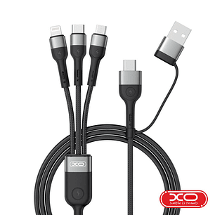 CABO USB-A/C MACHO/MICROUSB/USB-COMLIGHTNING 1.2M 60W XO