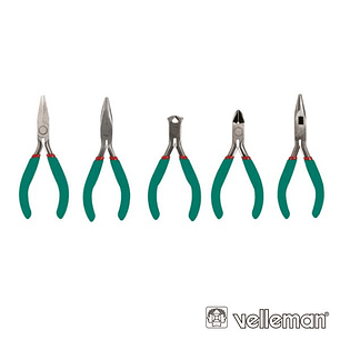 CONJUNTO DE 5 ALICATES DE PRECISÃO VELLEMAN