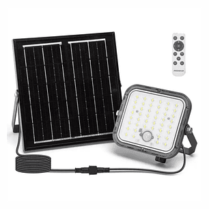 FOCO LED SOLAR 80W COM SENSOR 6500K 800LM IP66