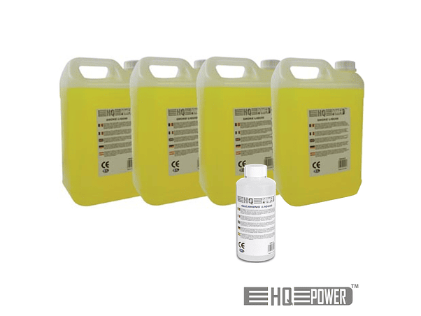 CONJUNTO 4 LÍQUIDOS FUMOS 5L E LÃQUIDO LIMPEZA HQ POWER 1