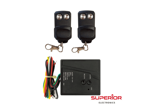 KIT EMISSOR RECEPTOR DE 2 CANAIS E 2 COMANDOS INTERIOR 1