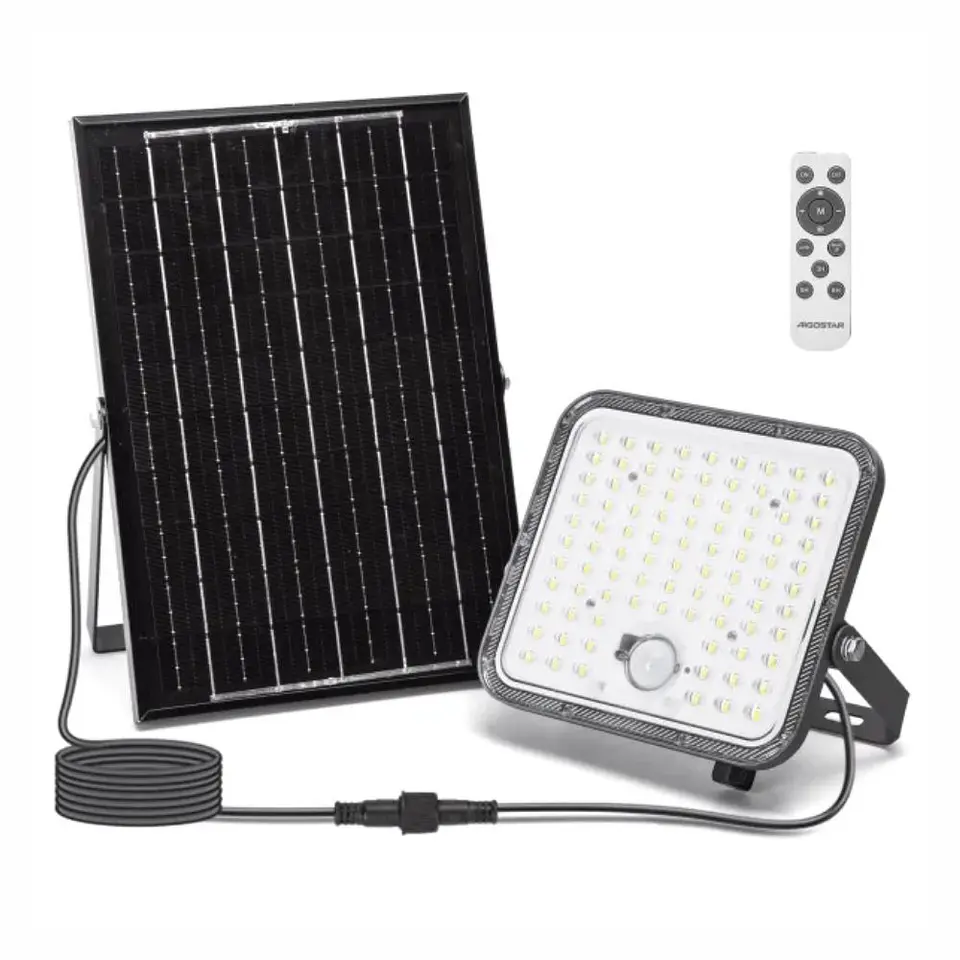FOCO LED SOLAR 120W COM SENSOR 6500K 1200LM IP66 1