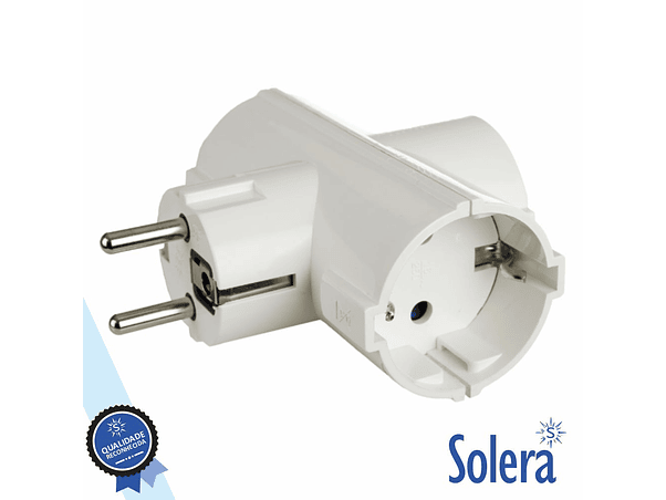 FICHA ELÉTRICA ADAPTADORA 3X SCHUKO SOLERA 1