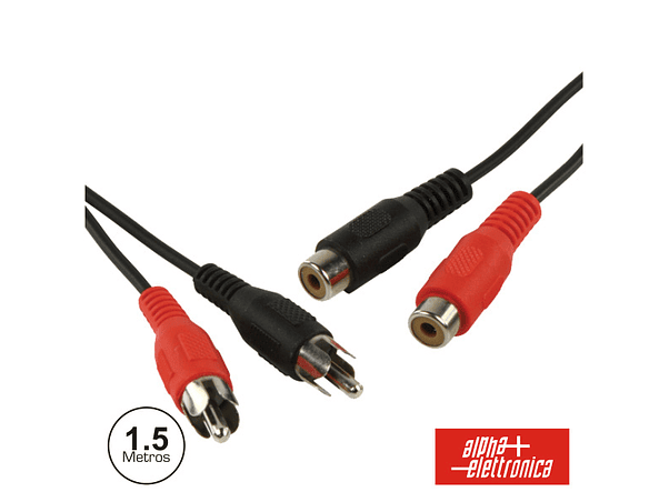 CABO 2-RCA MACHO / 2-RCA FÊMEA 1.5M 1