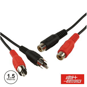 CABO 2-RCA MACHO / 2-RCA FÊMEA 1.5M