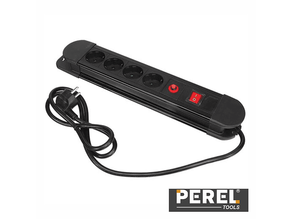 TOMADA ELÉTRICA COM 4 SAÍDAS INTERRUPTOR PROTEÇÃO 1.5M PEREL 1