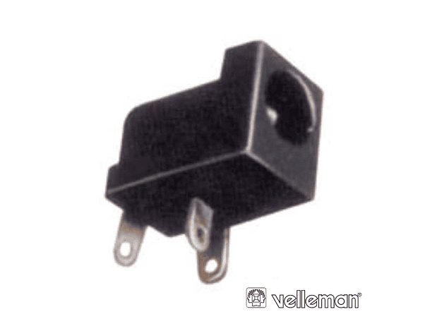 FICHA ALIMENTAÇÃO DC MACHO ATÉ 2.5X5.5MM PAINEL VELLEMAN 1