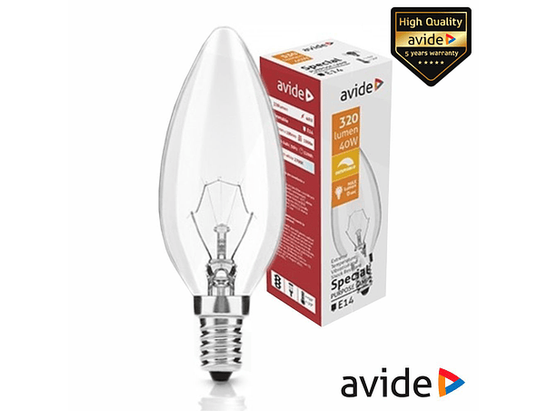 LÂMPADA E14 40W VELA 2700K 320LM AVIDE 1