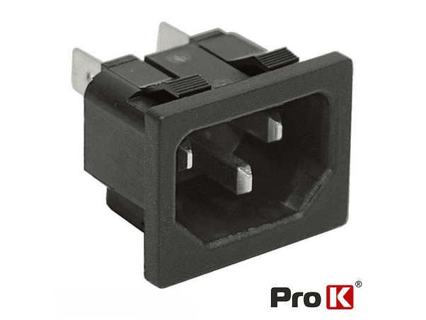 FICHA ALIMENTAÇÃO IEC C14 MACHO DE PAINEL 1