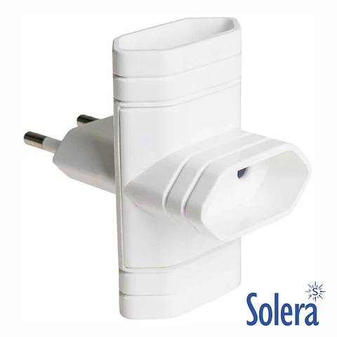 FICHA ELÉTRICA ADAPTADORA 3X SCHUKO SOLERA