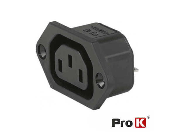 FICHA ALIMENTAÇÃO IEC C13 FÊMEA DE PAINEL PROK 1