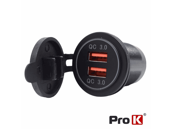 TOMADA DUPLA USB-A 3.0 DE EMBUTIR PROK 1