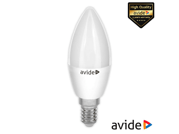 LÂMPADA LED E14 VELA 7W 230V 6400K 610LM VALUE RANGE AVIDE 1