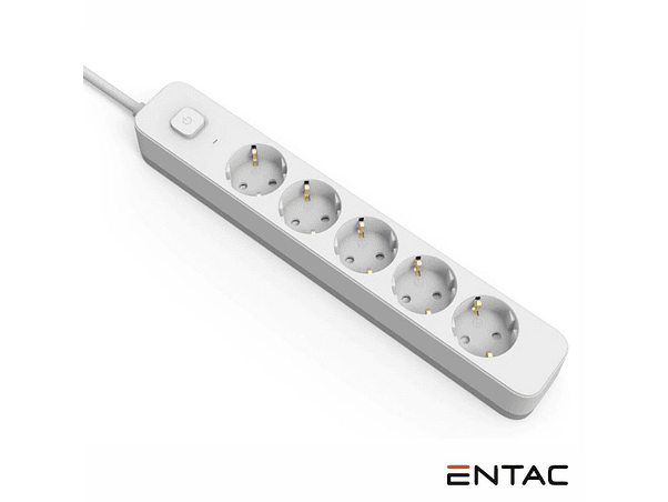 EXTENSÃO ELÉTRICA 5X SCHUKO COM INTERRUPTOR 1.5M ENTAC 1