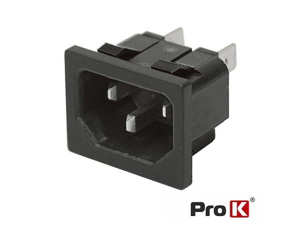 FICHA ALIMENTAÇÃO IEC C14 MACHO DE PAINEL 1