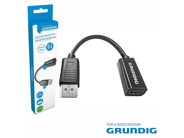 CABO DISPLAYPORT MACHO / HDMI FÊMEA 0.2M GRUNDIG 1