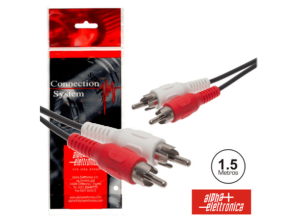CABO 2-RCA MACHO / 2-RCA MACHO 1.5M PVC POLYBAG 1