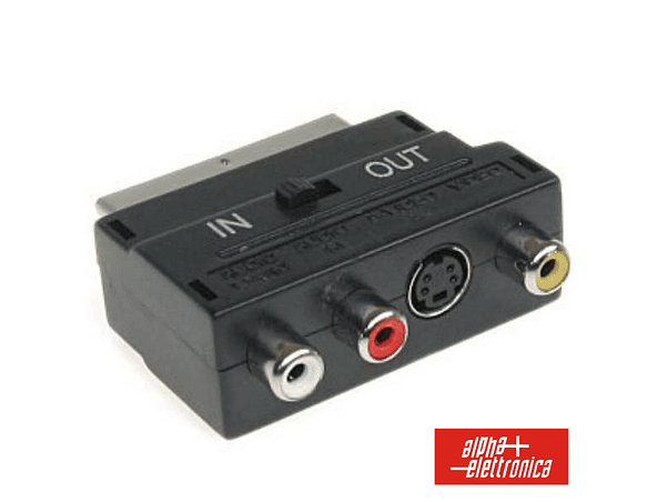 FICHA ADAPTADORA SCART 21P / 3RCA SVHS IN/OUT 1