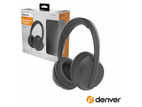 AUSCULTADORES BLUETOOTH SEM FIOS PRETO MIC DENVER 1