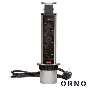 TOMADA ELÉTRICA COM 3 SAÍDAS PARA SECRETÁRIA ORNO