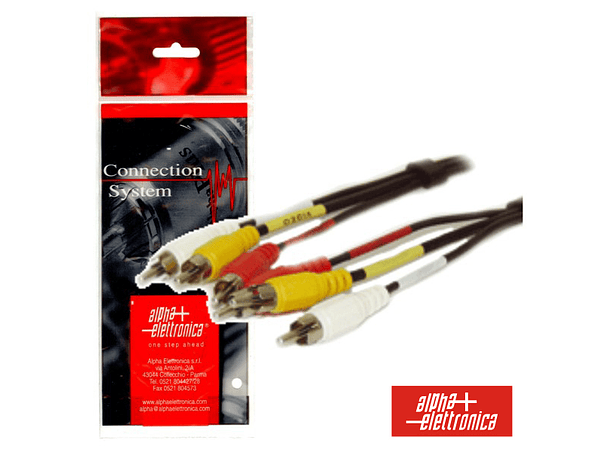 CABO 3RCA MACHO / 3RCA MACHO 1.5M POLYBAG 1